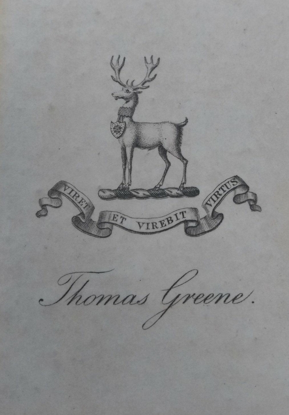 Thomas Greene's Bookplate